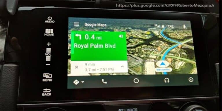 visualizzazione satellitare google maps android auto