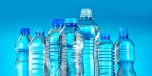 Acqua, bottiglia, batterio, salute