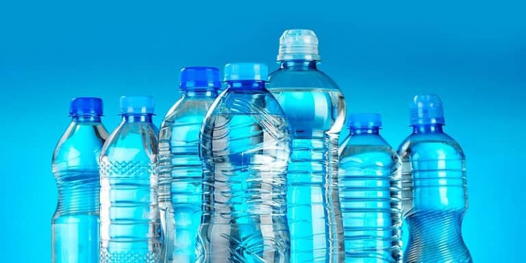 Acqua, bottiglia, batterio, salute