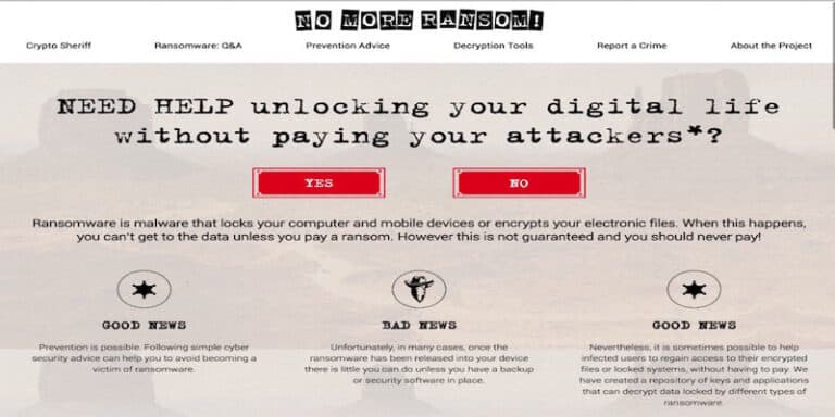 Il Progetto No More Ransom