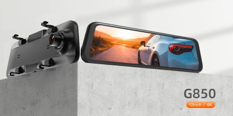 WolfBox, G850, dash cam, mirror dash cam, smart