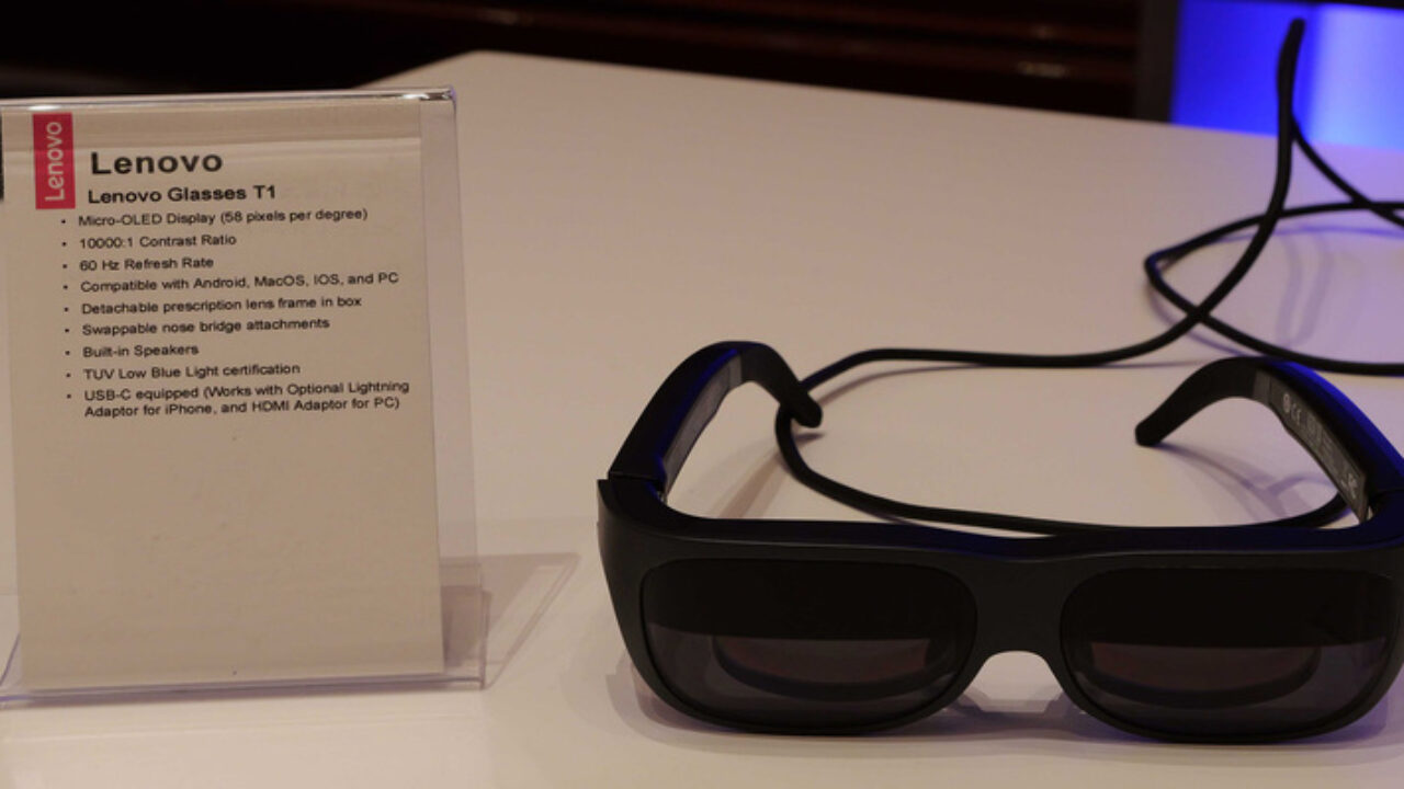 Lenovo T1, i nuovi occhiali smart ti piaceranno