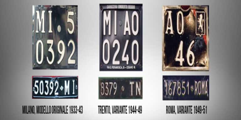 Storia delle targhe italiane