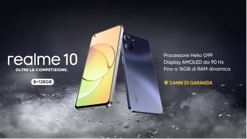 realme 10 è ufficiale in Italia: arriva la rivoluzione sulla fascia media di mercato