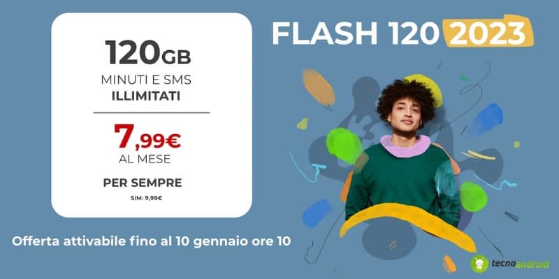 Iliad, il nuovo anno accoglie l'illimitata promo Flash 120 a 8 euro al mese