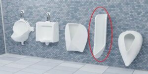 trovato la forma perfetta adatta per un orinatoio