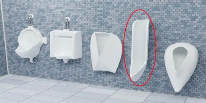 trovato la forma perfetta adatta per un orinatoio
