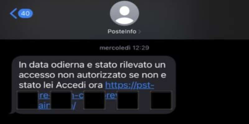 Falso SMS che arriva da PosteInfo, è una truffa che sta sfruttando l’identità di Poste Italiane