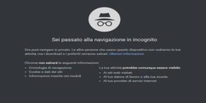 La navigazione in incognito