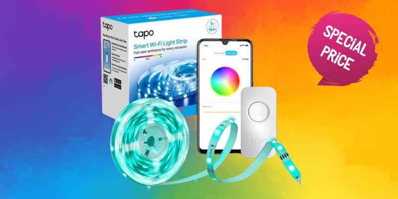 TP-Link Tapo, MENO di 20€ per la striscia LED RGB WiFi