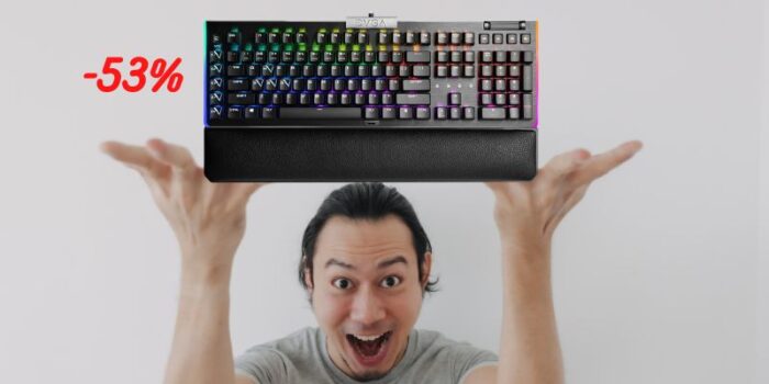 Tastiera da gaming al 53% di sconto, prezzo MINUSCOLO su Amazon