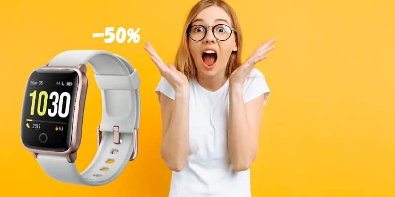 Smartwatch a 19 euro, prezzo PAZZO su Amazon (-50%)
