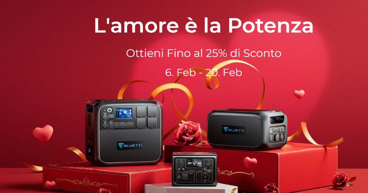 Bluetti, le offerte di San Valentino sono bellissime