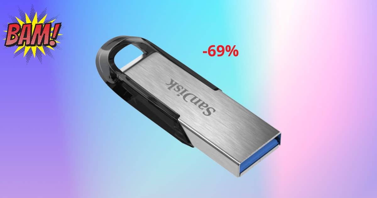 SanDisk Ultra Fair, prezzo FOLLE (-69%) per i 64GB della chiavetta USB