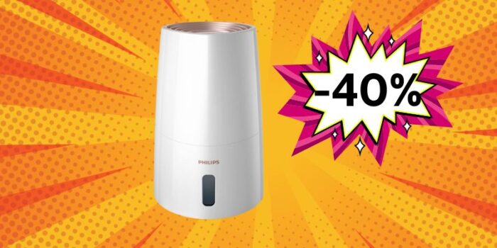 Umidificatore Philips al 40% di SCONTO, il prezzo è un AFFARE