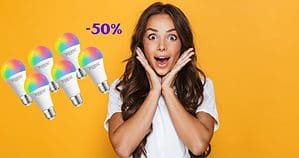 Solo 3,32€ per una lampadina LED WiFi, OCCASIONE UNICA su Amazon