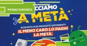 Euronics, la nuova promo dura meno di un mese e ti regala un prodotto su due