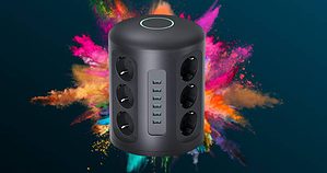 Multipresa verticale 18 in 1 con 12 prese e 6 slot USB, il prezzo è quasi a 30 euro