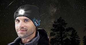 Cappello BLUETOOTH con musica e torcia frontale, 14,99 euro con codice SCONTO
