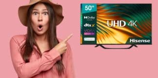 Smart TV Hisense da 50 pollici 4K UHD 2022 a 350 euro su Amazon