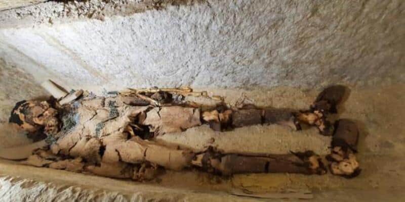 Trovata la mummia più antica del mondo avvolta in foglie d’oro