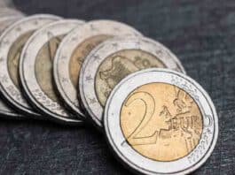 Il valore della moneta da due euro con l'omino