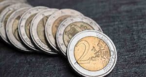 Il valore della moneta da due euro con l'omino