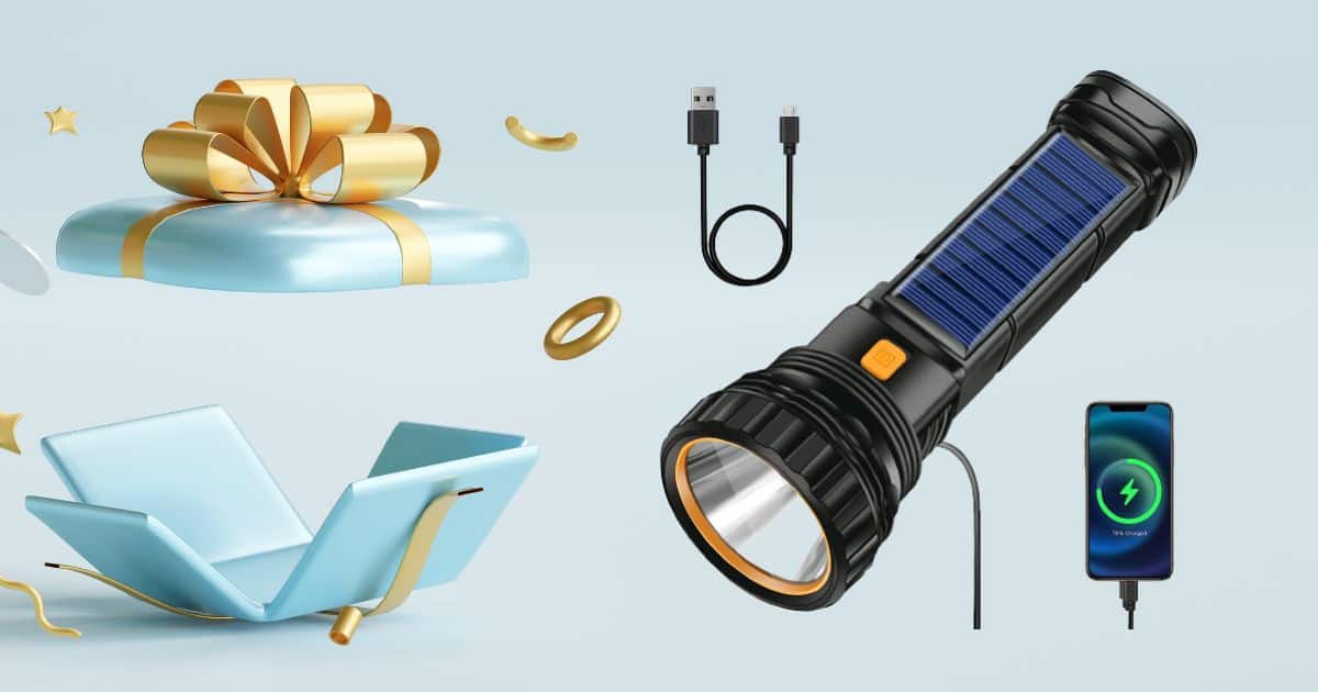 Torcia LED luminosa con ricarica solare ad un PREZZO ASSURDO, costa pochissimo