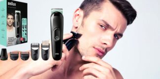 BRAUN rasoio per barba e capelli 6 in 1 su Amazon a 24 euro