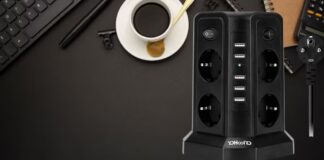 Multipresa VERTICALE con 8 PRESE e 5 porte USB a 30 euro, comprala su Amazon