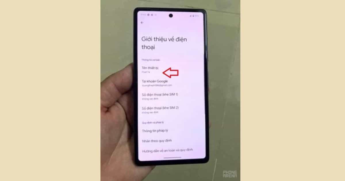 Google Pixel 7a è stato fotografato dal vivo