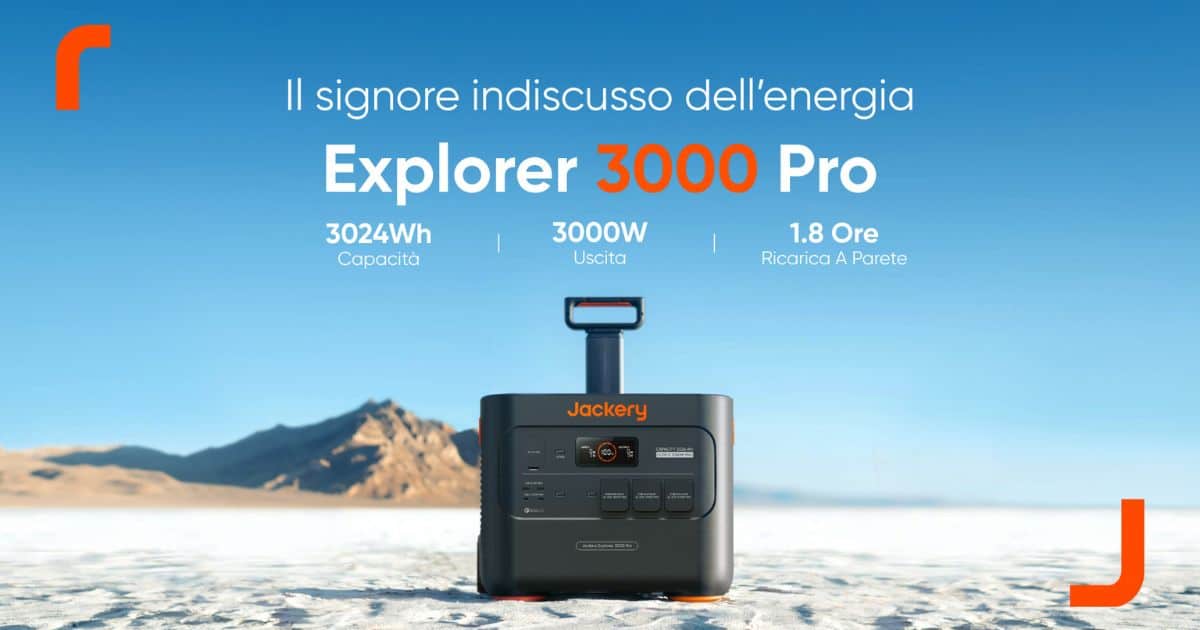 Jackery Explorer 3000 Pro ufficiale, ecco il Signore indiscusso dell'energia