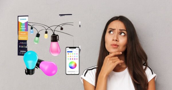 Catena luminosa da esterno, 14 metri di lampadine LED smart al 60% di sconto