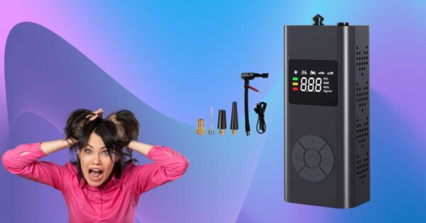 Compressore portatile con display in sconto del 50% su Amazon, tuo a soli 29€