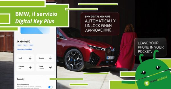 BMW, il servizio Digital Key Plus arriva anche sui dispositivi Android