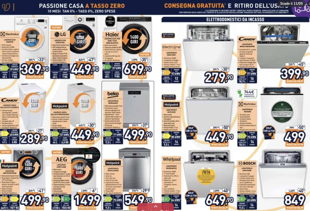 Unieuro - funzionalità Volantino Unieuro Passione casa
