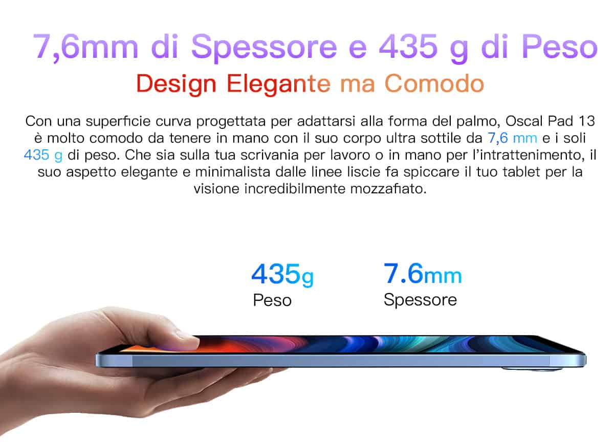 dimensioni oscal pad 13