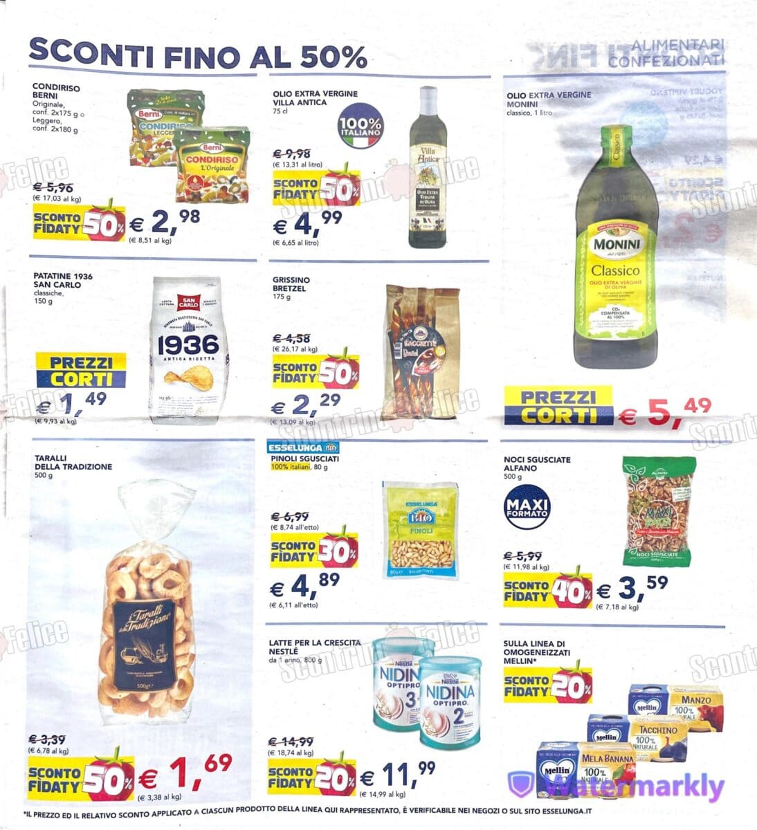 Esselunga - specifiche Esselunga - specifiche