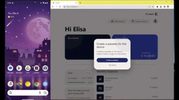 Google ha implementato le Passkey