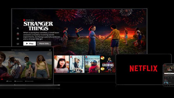 piano con pubblicità di Netflix