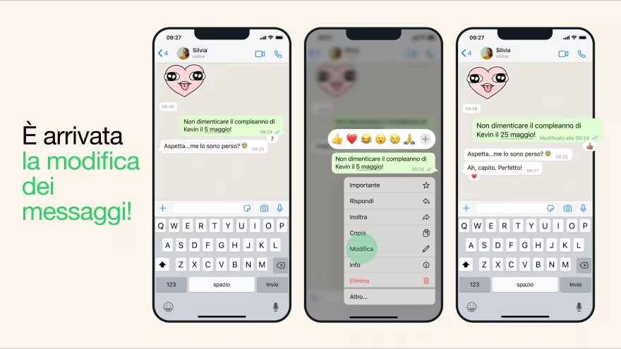 WhatsApp: scopri subito come modificare i messaggi inviati