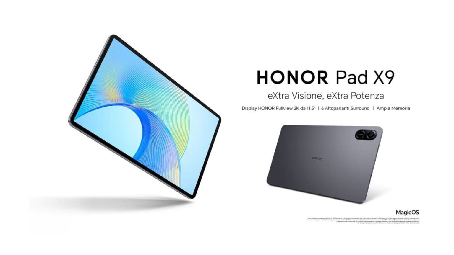 Honor Pad X9 è ufficiale, specifiche tecniche e nuove promo