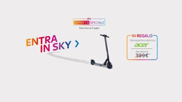 Sky regala un monopattino GRATIS con la nuova offerta