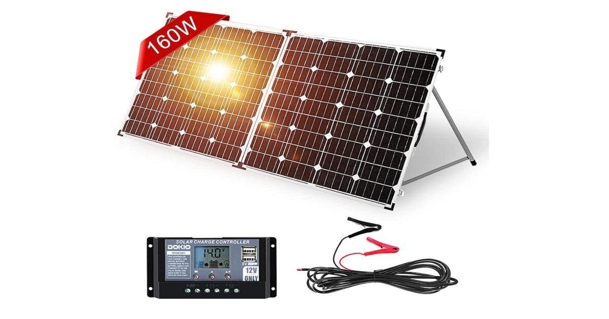 amazon DOKIO 160W 18V Pannello Solare Portatile