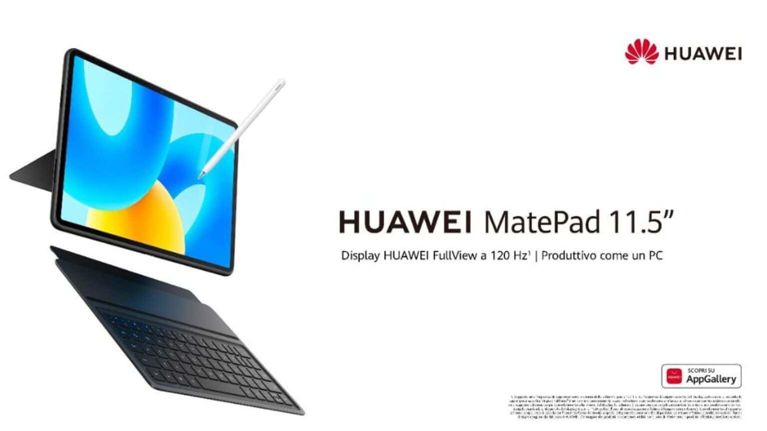 Huawei MatePad 11,5" arriva in Italia, il tablet a meno di 300€