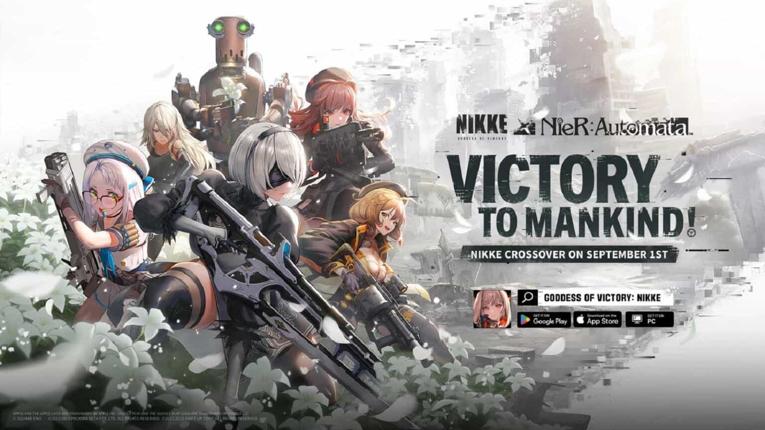 GODDESS OF VICTORY, NIKKE, NieR, Automata, crossover