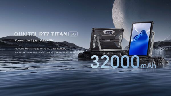 Oukitel RT7 Titan, ufficiale il primo tablet rugged 5G da 32000mAh