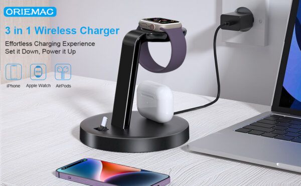 Caricatore Wireless, ORIEMAC 3 in 1