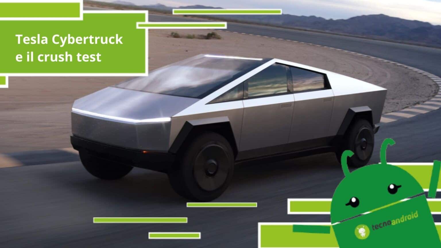 Tesla Cybertruck, la vettura ha superato il crush test ma non ne è uscita illesa