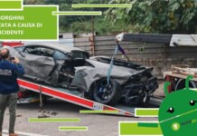 Lamborghini - auto spezzata in due a causa di un incidente, ecco come sta il conducente